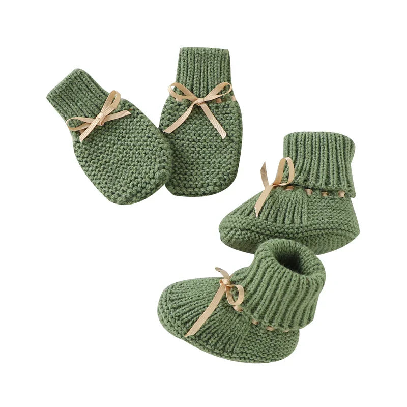 Botinhas para Bebê de Malha com Nó Borboleta