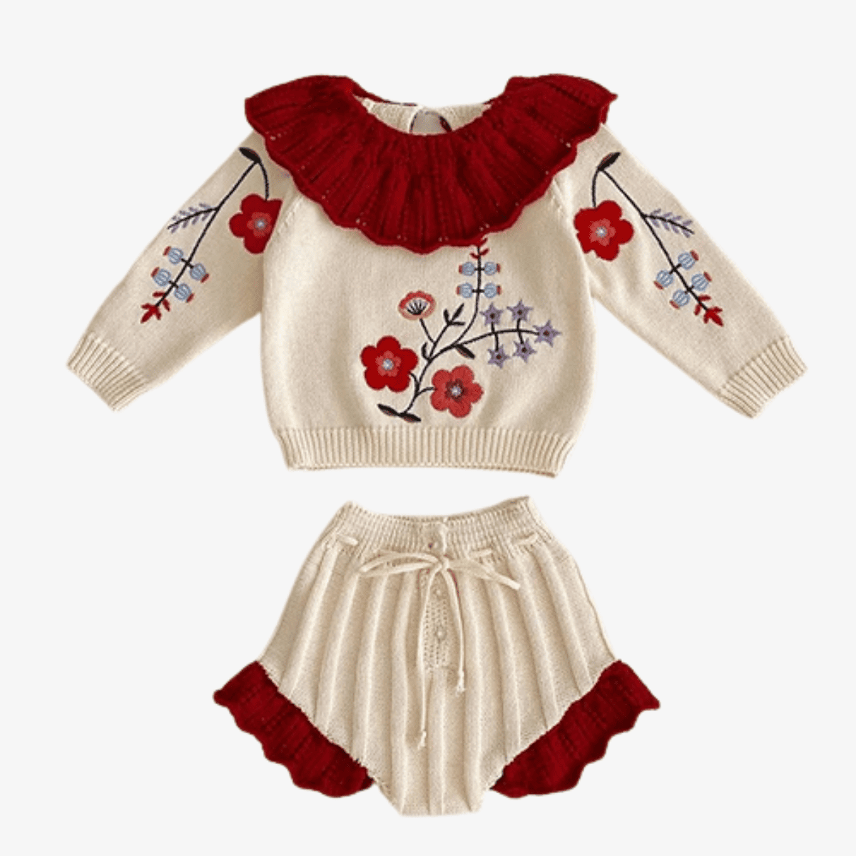 Conjunto Bebê Menina Elegance - Pulôver e Shorts