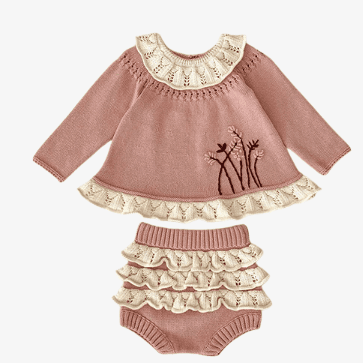 Conjunto Bebê Menina Elegance - Pulôver e Shorts