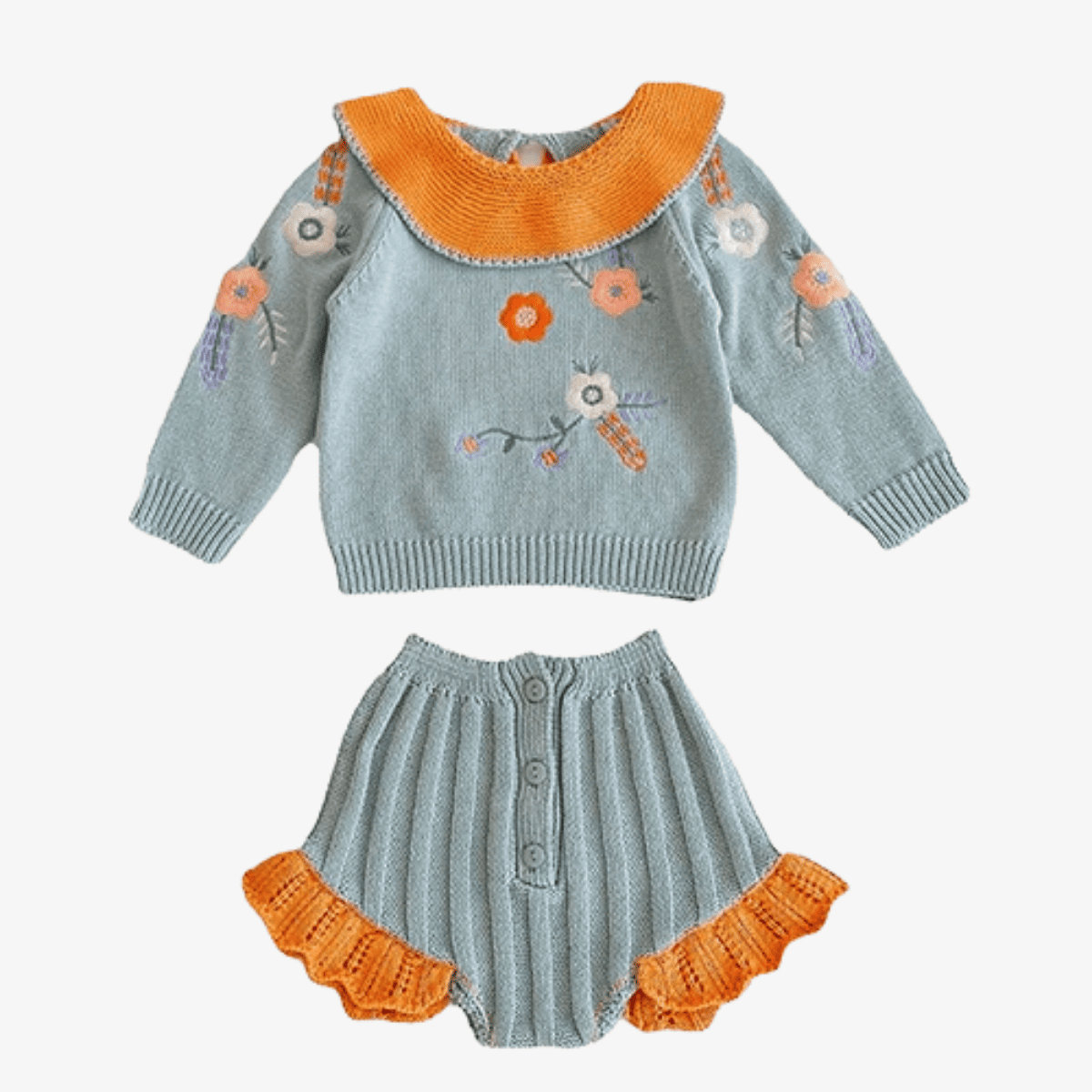 Conjunto Bebê Menina Elegance - Pulôver e Shorts