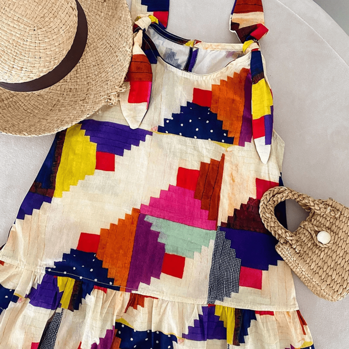 Conjunto Infantil Colorido de Verão - Camisa e Vestido