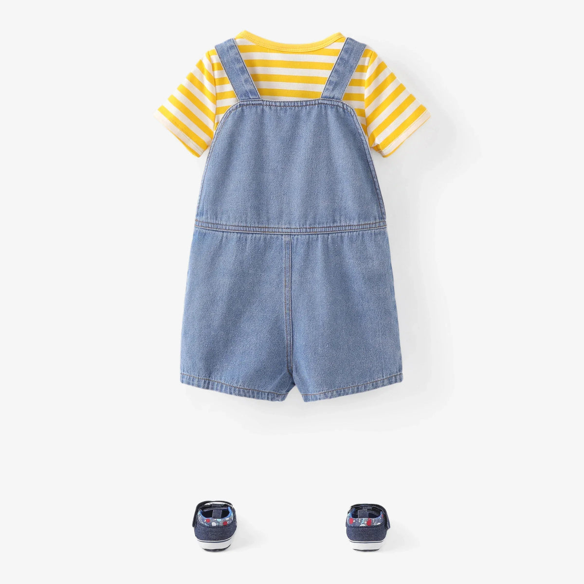 Conjunto Infantil Macacão Jeans com Urso Divertido