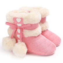 Botas de Inverno para Bebê com Fluff Quente e Sola Macia