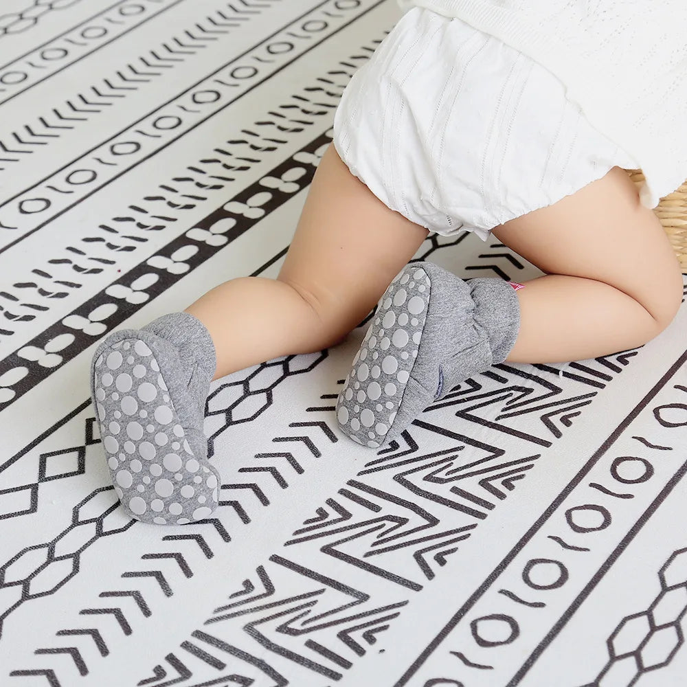 Botas Antiderrapantes de Algodão para Bebês