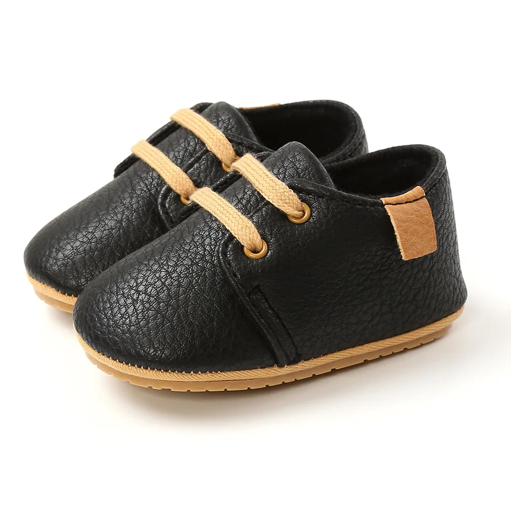 Mocassins Antiderrapantes para Bebês - Estilo Retrô