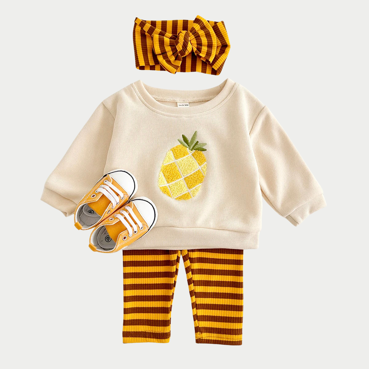 Conjunto Infantil Frutas Outono - 3 Peças
