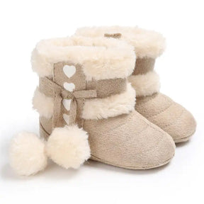Botas de Inverno para Bebê com Fluff Quente e Sola Macia