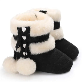 Botas de Inverno para Bebê com Fluff Quente e Sola Macia