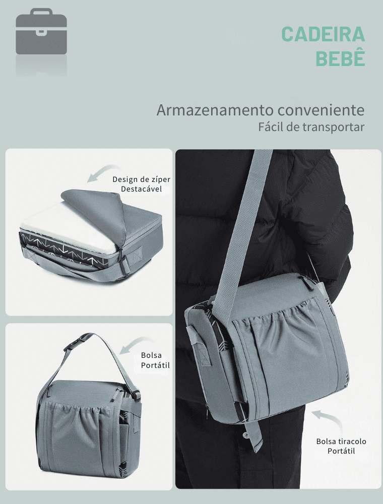 Cadeira de Alimentação Portátil para Bebê